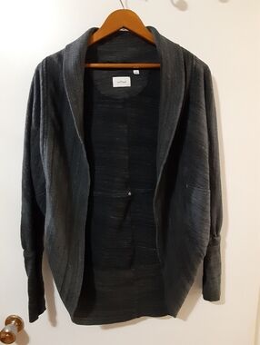 Aritzia Wilfred  Diderot Cocoon Cardigan Marled Charcoal - Small